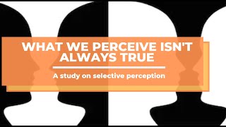 What we perceive isnt always true A study on selective perception [upl. by Allets]