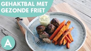 Gehaktballen met gezonde frietjes  ANGELO  Recept 11 [upl. by Eedyak]