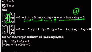 Kreuzprodukt berechnenGleichungssystem [upl. by Annaiv]