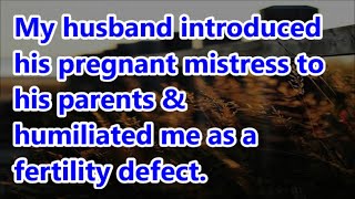 My husband introduced his pregnant mistress to his parents amp humiliated me as a fertility defect [upl. by Yelwah]