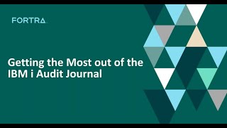 Making the Most of the Audit Journal [upl. by Eitnom]