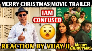 Merry Christmas Movie Trailer Reaction  By Vijay Ji  Katrina Kaif  Vijay Sethupathi Radhika Apte [upl. by Ynar]