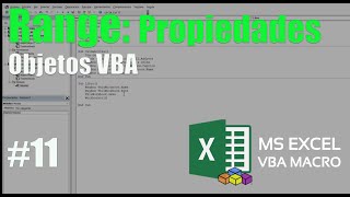 Range o celdas VBA  Propiedades  Curso Visual Basic EXCEL 11 [upl. by Alemat227]