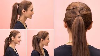 4 Easy Ponytail Hairstyles  Quick amp Easy Girls Hairstyles  Glamrs [upl. by Yahska85]