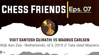 Vidit Santosh Gujrathi vs Magnus Carlsen  Wijk Aan Zee  rd 3 2019  Tata steel Masters [upl. by Peednam]