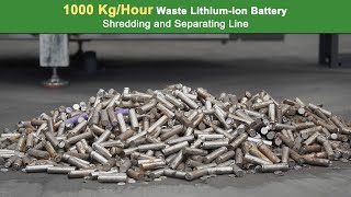 1000 KgHour Waste Lithiumion Battery Shredding and Separating Line [upl. by Aitnom]