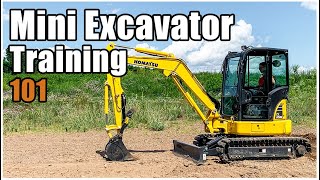 How to Operate a MiniExcavator  Mini Excavator Controls [upl. by Attiuqal]