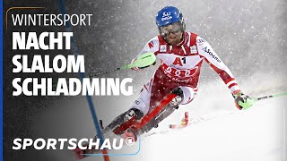 Schwarz sorgt für Heimsieg beim Nachtslalom in Schladming  Sportschau [upl. by Jarlath]