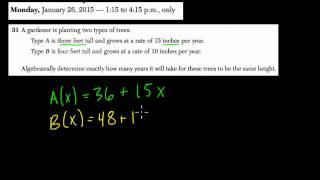 Algebra 1 Regents January 2015 31 [upl. by Arde895]