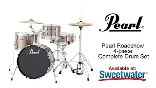 Pearl Roadshow 4piece Complete Drum Set Review by Sweetwater [upl. by Aneelas638]