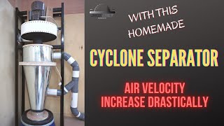 HOMEMADE CYCLONE SEPARATOR  DUST COLLECTOR SYSTEM [upl. by Otter]