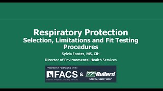 Respiratory Protection Selection Limitations amp Fit Testing Procedures 2024 [upl. by Ledniahs651]