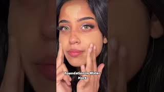 Foundation in water hack😳 hacks hack makeuphacks goviral makeuptutorial makeuohacks beauty [upl. by Ena]