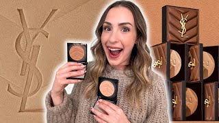 YSL ALL HOURS HYPER BRONZE 🤎 Best new bronzer 2024 Light Sepia amp Buff Dune  Swatches amp Review [upl. by Iseabal]