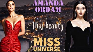 Amanda Obdams She is a celebrity Model known for representing Thailand Miss Universe beauty pageant [upl. by Eetnod]