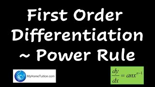 First Order Differentiation  Power Rule  Additional Mathematics [upl. by Keryt]