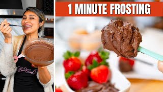 ONE MINUTE CHOCOLATE FROSTING Keto Frosting For Desserts Cakes Cupcakes amp More [upl. by Wolfgang117]