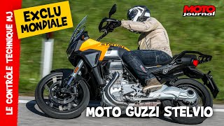 MOTO GUZZI STELVIO 2024 premier essai du nouveau trail routier italien – Moto Journal [upl. by Seleta]