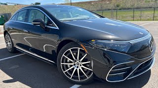 2023 MercedesBenz EQS 580 4Matic Exclusive Trim POV Test Drive amp Review [upl. by Hastings]