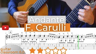 Carulli Andante Op 27 No 18  Free Classical Guitar Sheet Music amp Tips [upl. by Greenebaum]