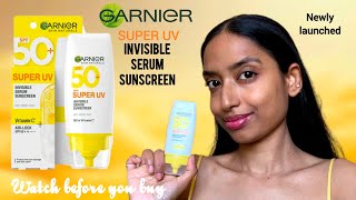 New GARNIER Super UV Invisible Serum Sunscreen  Honest Review [upl. by O'Toole]