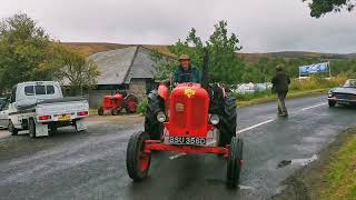 Glenisla Classic Vehicle Rally 24  Tractor Road Run Departing [upl. by Mord]