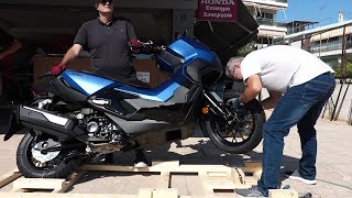 Unboxing amazing color HONDA ADV 350 scooter 2024 [upl. by Aihsein]