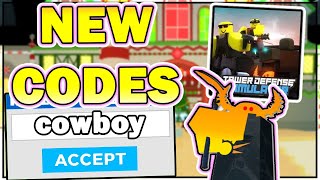 NEW TOWER DEFENSE SIMULATOR CODES ON ROBLOX ⚡GOLDEN COWBOY⚡All Tower Defense Simulator Codes 2020 [upl. by Julieta709]