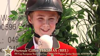 Portrait Gilles THOMAS BEL CSIO U25 EYCUP Pappas Junior Lamprechtshausen AUT [upl. by Soigroeg297]