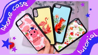 How I make my Phone Cases for my small business  Supplies designing amp sublimation printing [upl. by Ytsim126]