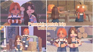 PUMPKIN PATCH TRIP WITH ZOEY🍂 carving pumpkins  BERRY AVENUE [upl. by Wyatan792]