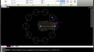 AutoCAD 2012 陣列array教學 [upl. by Pastelki]