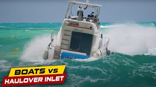 MAN GETS SEA SICK AT HAULOVER   Boats vs Haulover Inlet [upl. by Anagrom363]