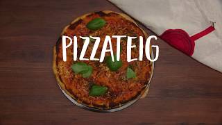 Pizzateig mit Trockenhefe  ganz einfach selber machen [upl. by Krutz]