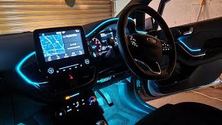 Ford Fiesta MK8 Ambient Lighting Install  RGB LED Car Interior Lights  Car Ambient Lights [upl. by Bethina]