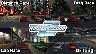 Different Races in NFS  Need For Speed Underground 2 [upl. by Enaenaj]