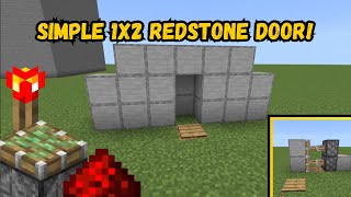 EASY Piston Door Tutorial 1x2 Bedrock and Java 121 [upl. by Anne]