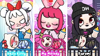 Trillizos separados al nacer Kuromi  Melody  Hello Kitty 💔 Historia triste  Avatar World [upl. by Cherilyn]