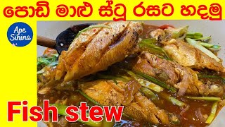 පොඩි මාලු රසට හදමු  සුද්දා මාලු ස්ටූ  Sudda Fish Stew [upl. by Anaylil]