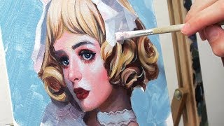 ACRYLIC PAINTING TUTORIAL  Arteza Acrylic Paints Review [upl. by Arnoldo]