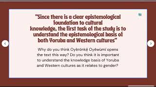 The Invention Of Women Making An African Sense of Western Gender Discourses Preface Part 1 [upl. by Llebasi]