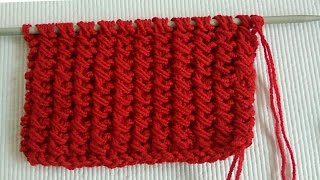 Tuniski bod  mustra za pletenje KNITTING Tutorial [upl. by Ecirahc]