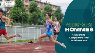 Finale 4x100M relais Hommes  Championnats Auvergne RhôneAlpes dAthlétisme 2024 [upl. by Cristie]