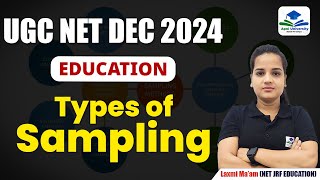 Types of Sampling  Education  NTA UGC NET 2024  Apni University  By Laxmi Maam [upl. by Tolley]