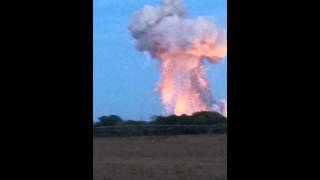 Antares Rocket explodes at NASA Wallops Island [upl. by Onailimixam]