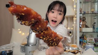 SUB 대왕 모둠꼬치 최대한 열심히 먹을게요 ASMR [upl. by Sukin]