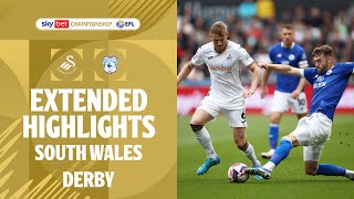 FIESTY SOUTH WALES DERBY  Swansea City v Cardiff City extended highlights [upl. by Baun]