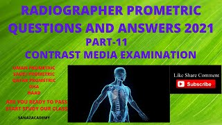 RADIOGRAPHER PROMETRIC QUESTIONS AND ANSWERS PART 11 CONTRAST MEDIA EXAMINATION  SANAZ ACADEMY [upl. by Irakab]