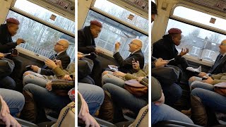 Argument Erupts On Packed Train [upl. by Lambart598]