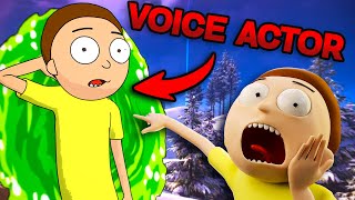 I paid Mortys VOICE ACTOR to play Fortnite with me [upl. by Trella]